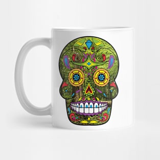 Sugar Skull Green Mug